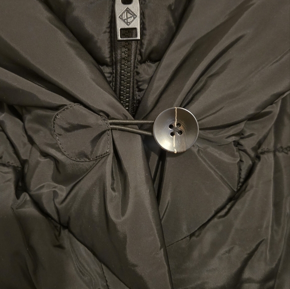 Black long puffer winter coat Point Zero - Picture 3 of 7